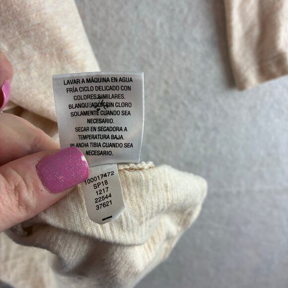 Style &Co Blouse 3/4 Bell Sleeve Peasant Boho Cottage Neutral Staple Feminine XL - Picture 8 of 11